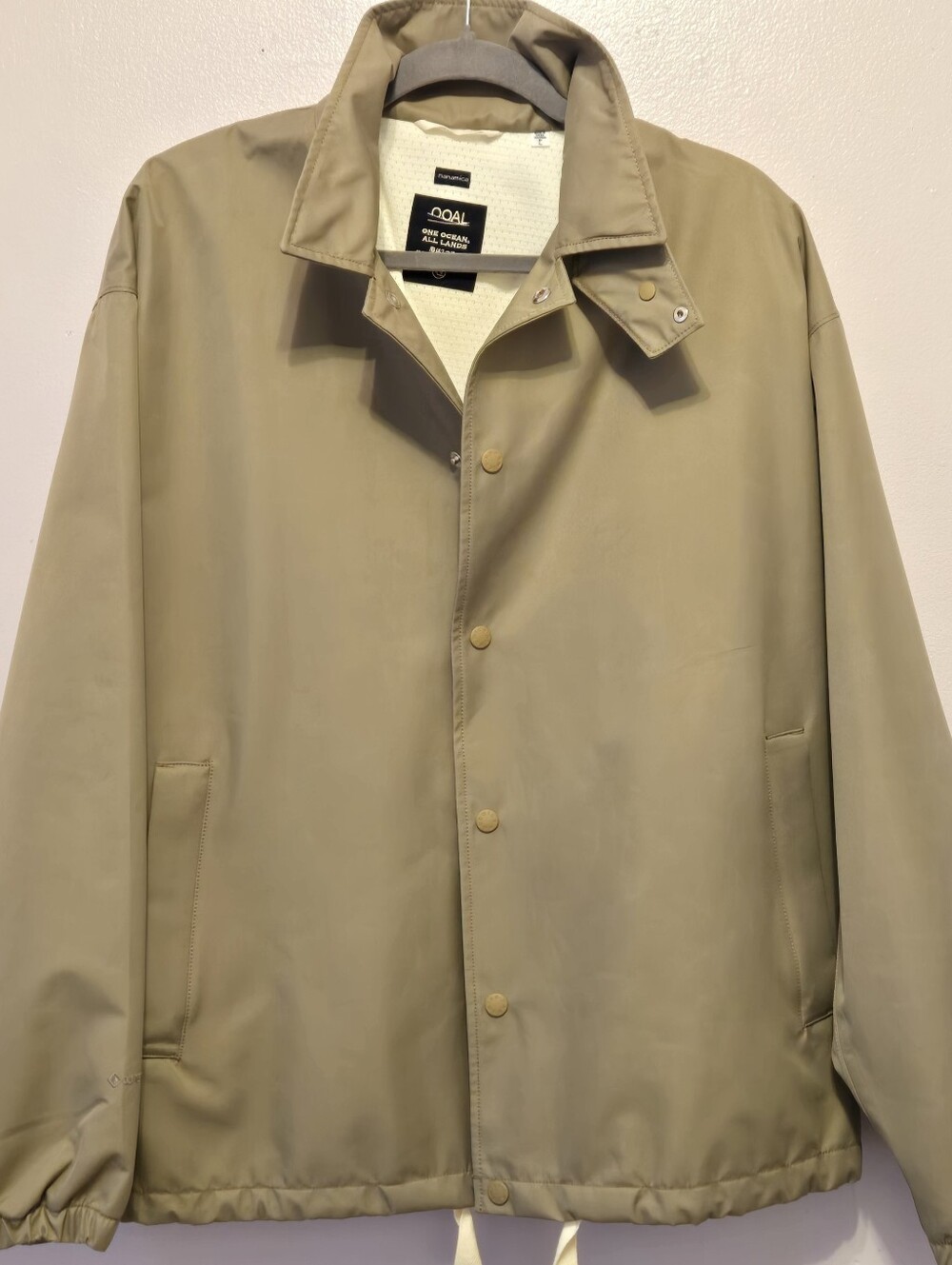 nanamica 2L GORE-TEX Coach Jacket Polyester Beige Men's- Size L